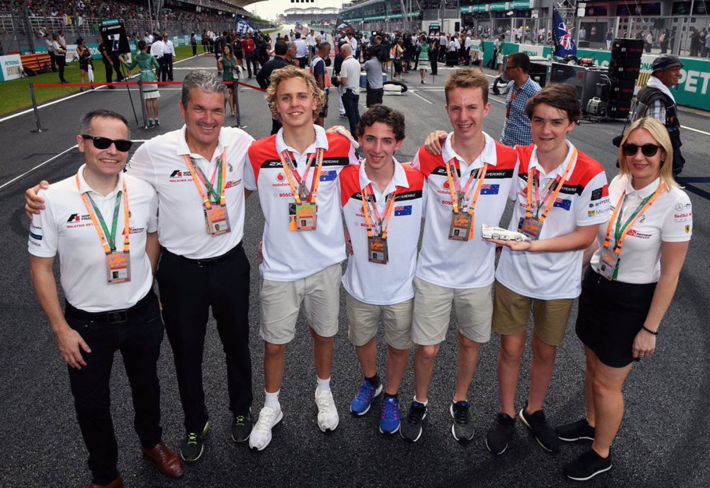 Team Hyperdrive at the F1 in Schools international competition