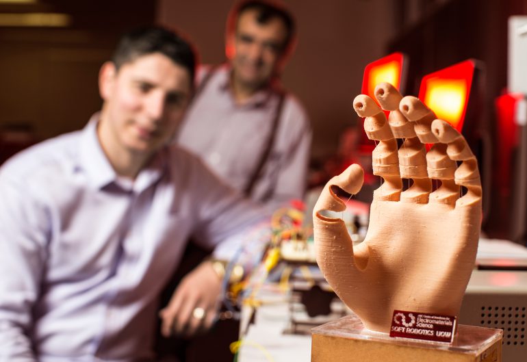 powering a prosthetic hand